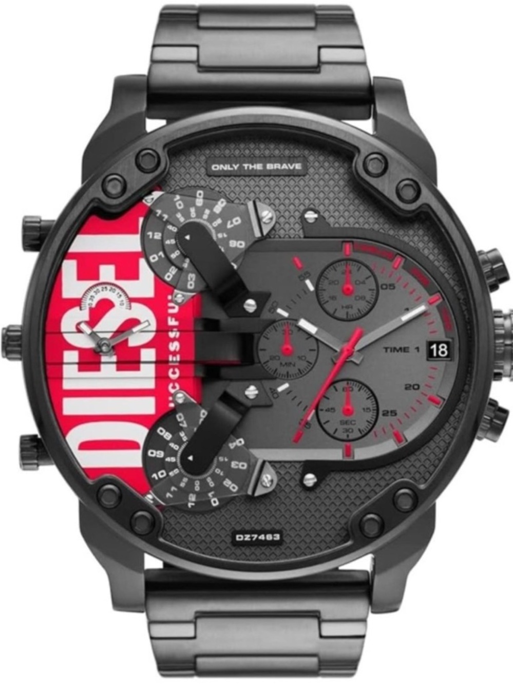 Mr. Daddy 2.0 Chronograph Black-Tone Stainless Steel Watch DZ7463